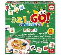 Educa - 3,2,1, GO Challenge Food, Encuentra Todos los Ingredientes de tu Plato y serás el Chef Ganador 24 Platos y 70 Ingredientes, de 2 a 5 Jugadores, 6 años (19392)