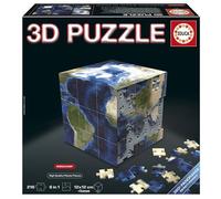 Educa - 3D Mapa del Mundo | Puzzle para Adultos con Forma de Cubo de 216 Piezas en Total | A Partir de 14 años (20712)