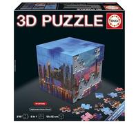 Educa - 3D Puzzle NY Skyline Panorama | El Reto puzzlero en Forma de Cubo con 216 Piezas | Estructura: Base montable Cubierta por 6 Puzzles de 36 Piezas | A Partir de 8 años (20335)