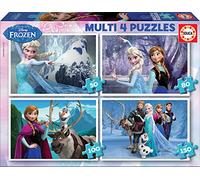Educa - 4 Puzzles Infantiles con 50/80/100/150 Piezas | Frozen. Recomendado a Partir de 5 años (16173)