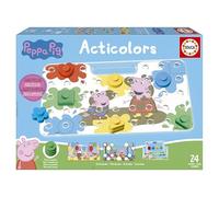 Educa - Acticolors Peppa Pig | Juego Educativo Infantil para Apilar y Reconocer Colores y Formas | Juguete de Peppa Pig a Partir de 2 años (20382)
