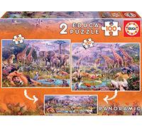 Educa - Animales Salvajes 2 Puzzles x 100 Piezas (18606)