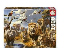 Educa - Animales Salvajes | Puzzle de 1000 Piezas para Adultos. Medidas: 68 x 48 cm. Incluye Cola Fix Puzzle. A Partir de 14 años (19920)