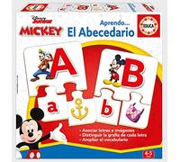 Educa - Aprendo… El Abecedario con Mickey y Sus Amigos, Juego Educativo para bebés Donde aprenderán a distinguir la grafía de Cada Letra y a Ampliar su Vocabulario, A Partir de 3 años (19328)