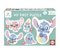 Educa - Baby Puzzle Stitch Disney 5 Puzzles progresivos 2 a 4 Piezas niños | Cinco rompecabezas progresivos de piezas gruesas con el alienígena azul, primeros pasos del bebé, a partir de 2 años (20471)