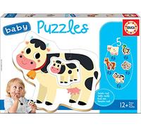 Educa - Baby Puzzles Animales de la Granja. Set de 5 Puzzles Infantiles Progresivos de 2 a 4 Piezas. A Partir de 12 Meses (17574)