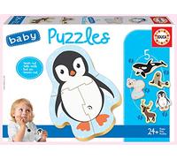 Educa - Baby Puzzles Animales Polares. Set de 5 Puzzles Infantiles Progresivos de 3 a 5 Piezas. A Partir de 24 Meses (18588)