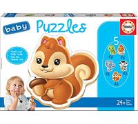 Educa - Baby Puzzles Animales. Set de 5 Puzzles Infantiles Progresivos de 3 a 5 Piezas. A Partir de 24 Meses (13473)