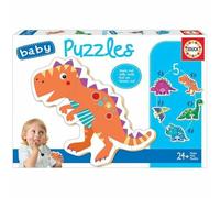 Educa - Baby Puzzles Dinosaurios. Set de 5 Puzzles Infantiles Progresivos de 3 a 5 Piezas. A Partir de 24 Meses (18873)