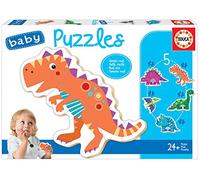 Educa - Baby Puzzles Dinosaurios. Set de 5 Puzzles Infantiles Progresivos de 3 a 5 Piezas. A Partir de 24 Meses (18873)