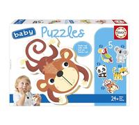 Educa - Baby Puzzles Fauna Salvaje | Set de 5 Baby Puzzles progresivos de 3 a 5 Piezas para Aprender con Diferentes Niveles de dificultad a Medida Que Crecen. Recomendados a Partir de 2 años (19952)