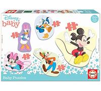 Educa - Baby Puzzles Mickey y Sus Amigos. 5 Puzzles Infantiles progresivos de 3 a 5 Piezas. A Partir de 24 Meses (18590)
