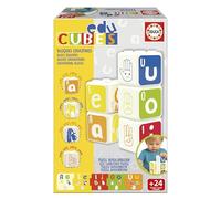 Educa - Bloques educativos Educubes Baby I | 10 Cubos ilustrados con Letras, Animales, Objetos y conteo | Sistema autocorrectivo | Regalo bebés 2 años (20412)