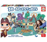 Educa Borrás-3D Adventures Playset, construye tu Universo 3D de Piratas, Juego Educativo para niños, a Partir de 4 años, Color Variado (18227), Color/Modelo Surtido