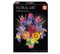 Educa - Ramo de Flores Silvestres Floral Art | Kit de manualidad para realizar diecinueve flores silvestres de papel sin necesidad de pegamento, ni tijeras. A partir de 14 años (20141)