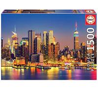 Educa Borras - Genuine Puzzles, Puzzle 1.500 Piezas, Manhattan de Noche (18466)