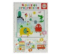 Educa Borrás infantil Lemon Ribbon de 12, 16, 20 y 25 piezas, 5 Puzzles progresivos, color variado (18061) , color/modelo surtido