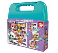 Educa Borrás - Maletín 4 puzzles progresivos - Superkitties