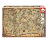 Educa Borrás – Puzzle Mapamundi 3000 piezas – 120 x 85 cm – Recomendado 14+ (19567)