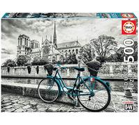 Educa Borras - Serie Coloured B&W, Puzzle 500 piezas Bicicleta cerca de Notre Dame (18482)