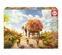 Educa - carro de flores - puzzle de 1000 piezas para adultos. medidas: