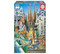 Educa - Collage Gaudí Obras de Arte Puzle, 1.000 Piezas, Multicolor (11874)