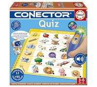 Educa - Conector Quiz | Juego Educativo con más de 90 Preguntas y respuestas. 12 Temas Diferentes en Formato Libro y lápiz con luz y Sonido. Recomendado a Partir de 3 años (20392)