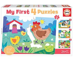 Educa - Conjunto de 4 Puzzles Progresivos Infantiles con 5/6/7/8 Piezas | My First Mamás y bebés. Recomendados a Partir de 24 Meses (18899)