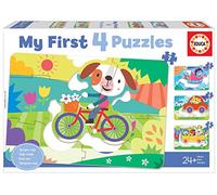 Educa - Conjunto de 4 Puzzles Progresivos Infantiles con 5/6/7/8 Piezas | My First Vehículos. A Partir de +24 Meses (18898)
