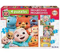 Educa - Conjunto de 4 Puzzles Progresivos Infantiles con 6/9/12/16 Piezas | Cocomelon. A Partir de 36 Meses (19138)