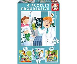 Educa - Conjunto de 4 Puzzles Progresivos Infantiles | De Mayor Quiero Ser... A Partir de 3 4 años (17146)