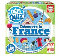 Educa Defi Quiz. Découvre La France. Jeu de societé famille. Questions et reponses. +7 años. Ref. 18155 Descubre Francia. Juego de Mesa Familia. Preguntas y respuestas, Color Variado, Large