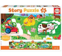 Educa Borrás – Puzzle panorámico infantil Didacta Story Granja – 26 piezas – +3 años