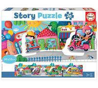 Educa - Didacta Story Vehículos en la Ciudad. Puzzle Panorámico Infantil. 26 Piezas. +3 años (18901)