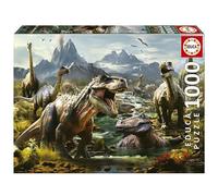 Educa - Dinosaurios feroces | Puzzle de 1000 Piezas para Adultos. Medidas: 68 x 48 cm. Incluye Cola Fix Puzzle. A Partir de 14 años (19924)