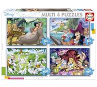 Educa - Disney Aladdin, el Libro de la Selva, Alicia, Peter Pan Conjunto de Puzzles Progresivos (18105)