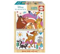 Educa - Disney Animals | Set de 2 Puzzles Infantiles de Madera con 16 Piezas Cada uno. Medidas: 26 x 18 cm. Recomendados a Partir de 3 años (19981)