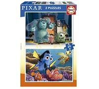 Educa - Disney Pixar | Set de 2 Puzzles Infantiles con 20 Piezas. Medida aproximada una Vez montado: 28 x 20 cm. Compuesto por Grandes Piezas Perfectamente acabadas. A Partir de 4 años (19673)
