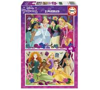 Educa - Disney Princess Set de 2 Puzzles Infantiles con 48 Piezas. Medida apro