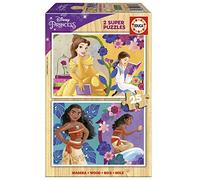 Educa - Disney Princess | Set de 2 Puzzles Infantiles de Madera con 25 Piezas Cada uno. Medida una Vez montado: 26 x 18 cm. Compuesto por Grandes Piezas Perfectamente acabadas. +4 años (19671)