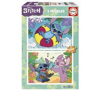 Educa - Disney Stitch | Set de 2 Puzzles Infantiles con 100 Piezas. Medidas: 40 x 28 cm. Recomendados a Partir de 6 años (19998)