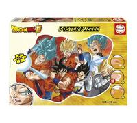 Educa - Dragon Ball | Poster Puzzle Infantil de 250 Piezas con Forma Exterior Especial y de Grandes Dimensiones: 100 x 70 cm. Móntalo, pégalo con el Pegamento Especial Fix Puzzle y cuélgalo (19965)