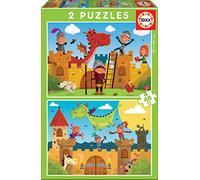 PUZZLE 2X48 PIEZAS DRAGONES Y CABALLEROS