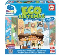 Educa - Ecosistemas Happy Learning | Juego de Mesa para Explorar los 8 ecosistemas y Descubrir los Seres Vivos Que los Habitan, 64 Cartas y fichas de acción. A Partir de 6 años (19322)