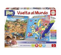 Educa - Educapen Una Vuelta por el Mundo | Juego Educativo para niños +7 años | Cuaderno con Preguntas y Lector electrónico | Niños 7 8 9 años (20323)