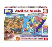 Educa - Educapen Una Vuelta por el Mundo | Juego Educativo para niños +7 años | Cuaderno con Preguntas y Lector electrónico | Niños 7 8 9 años (20323)