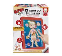 Educa - EducaTouch Junior Cuerpo Humano para Niños | Juguete 2 Años | Juego educativo del cuerpo humano para niños de 2 a 6 años. Incluye 8 actividades táctiles sobre anatomía, voz y sonidos.