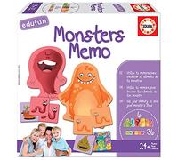 Educa - Edufun Monsters Memo Juego de Mesa para niños: Alimenta a tu monstruito con Sus bichos, a Partir de 24 Meses (18126)