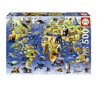 Educa - Especies en Peligro de extinción | Puzzle de 500 Piezas para Adultos. Medidas: 48 x 34 cm. Incluye Cola Fix Puzzle. A Partir de 11 años (19908)