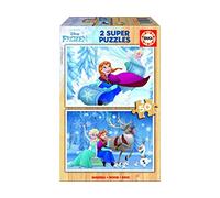 Educa - Frozen, 2 Puzzles Infantiles de Madera ecológica de 50 Piezas, a Partir de 4 años (16802)